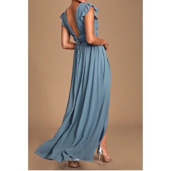 Lulu's Blue Maxi Dress - Picture 13 of 15